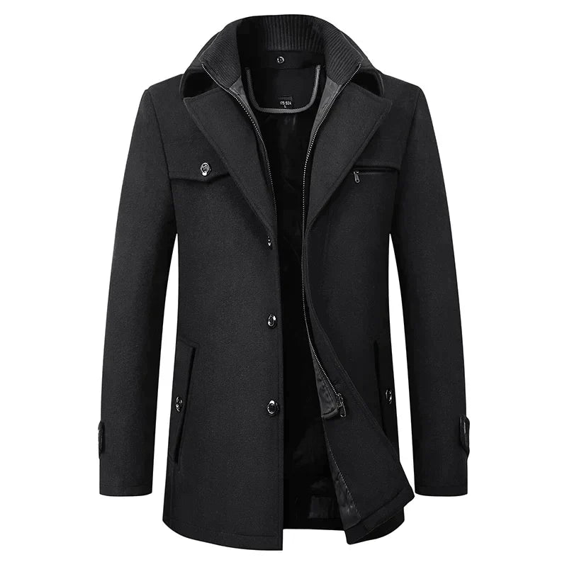 Herrenjacke mit strukturiertem Look und Reißverschluss | J&B - 2 - Jasminaboutique.com