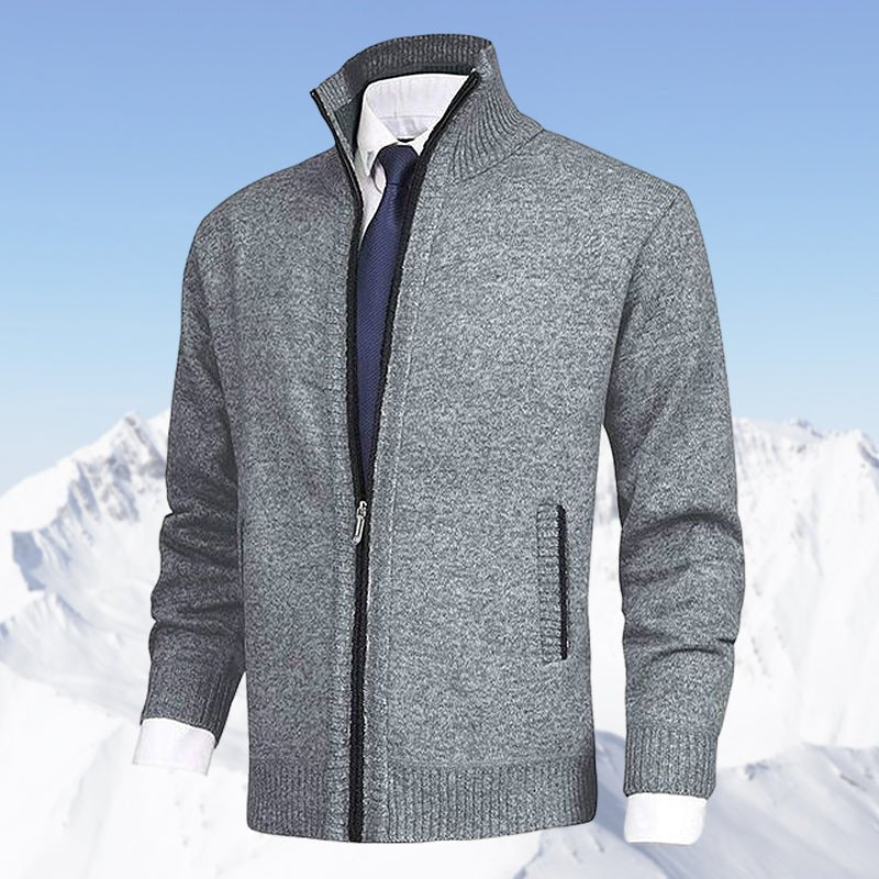 Lässige Herrenjacke mit Stehkragen und Reißverschluss | J&B - 6 - Jasminaboutique.com