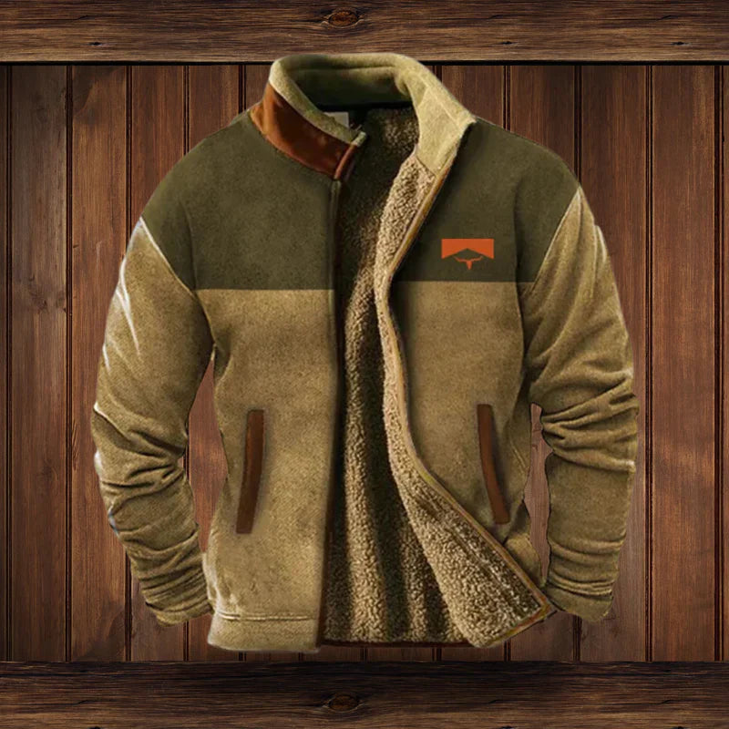 Herrenjacke im Freizeitstil mit gestepptem Futter und bunten Ärmeln | J&B - 4 - Jasminaboutique.com