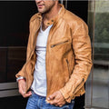 Herren Lederjacke in schmaler Passform mit Reißverschlusstaschen | J&B - 1 - Jasminaboutique.com