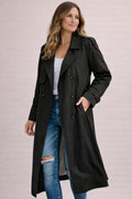 Trenchcoat Damen im Longline-Stil mit klassischem Kragen | J&B - 1 - Jasminaboutique.com