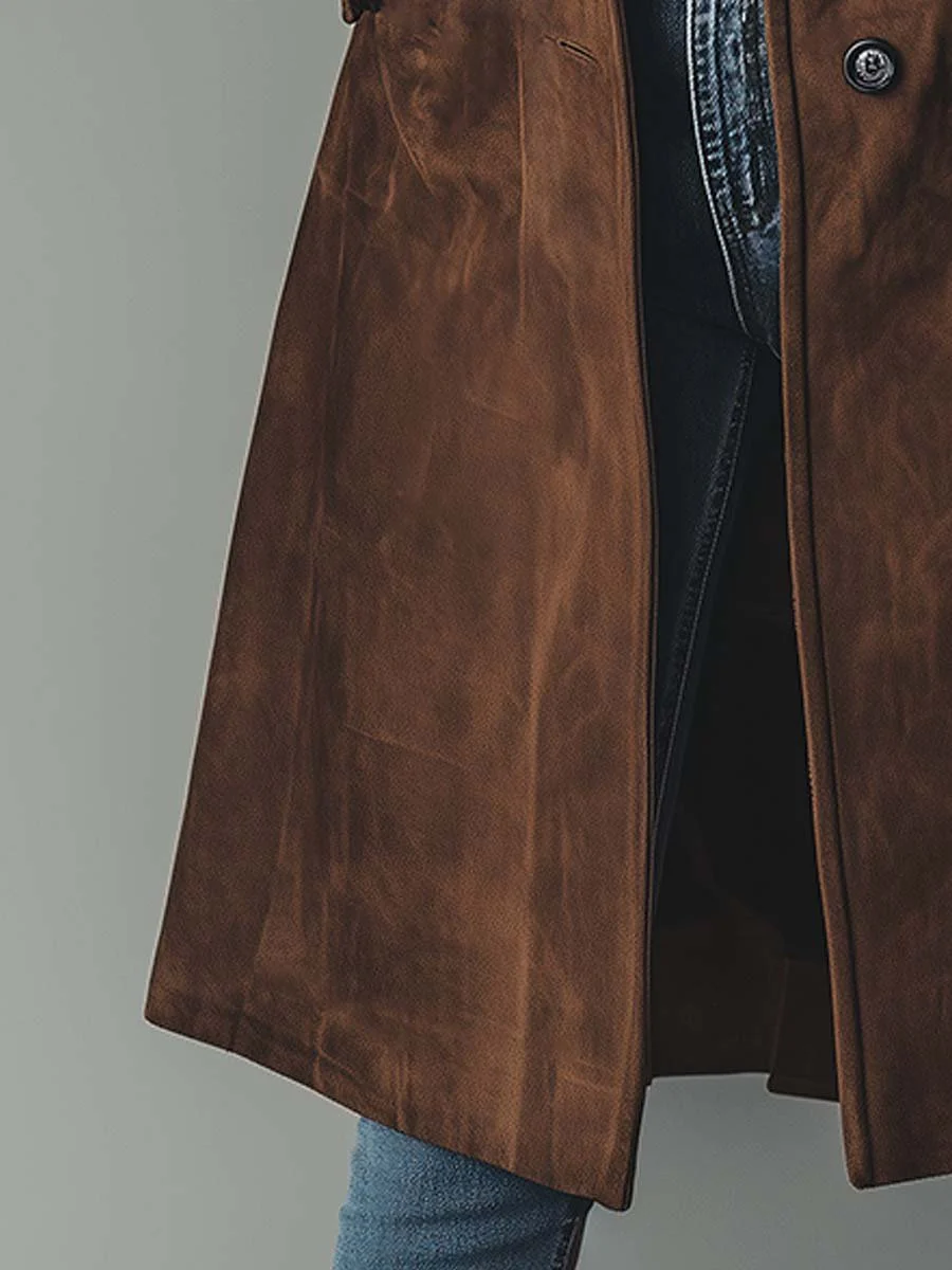 Langer Damenmantel mit taillierter Passform und Taschen | J&B - 5 - Jasminaboutique.com