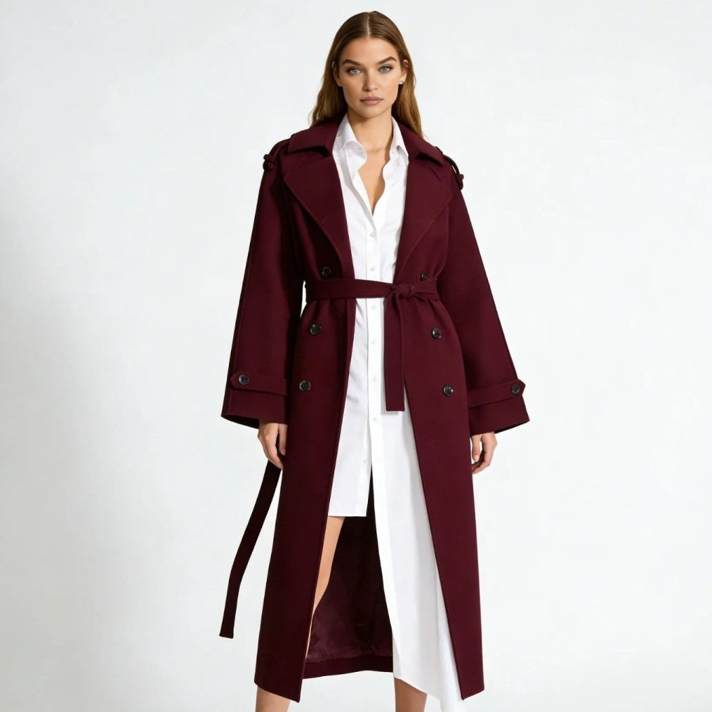 Trenchcoat Damen mit Gürtel und taillierter Passform | J&B - 1 - Jasminaboutique.com