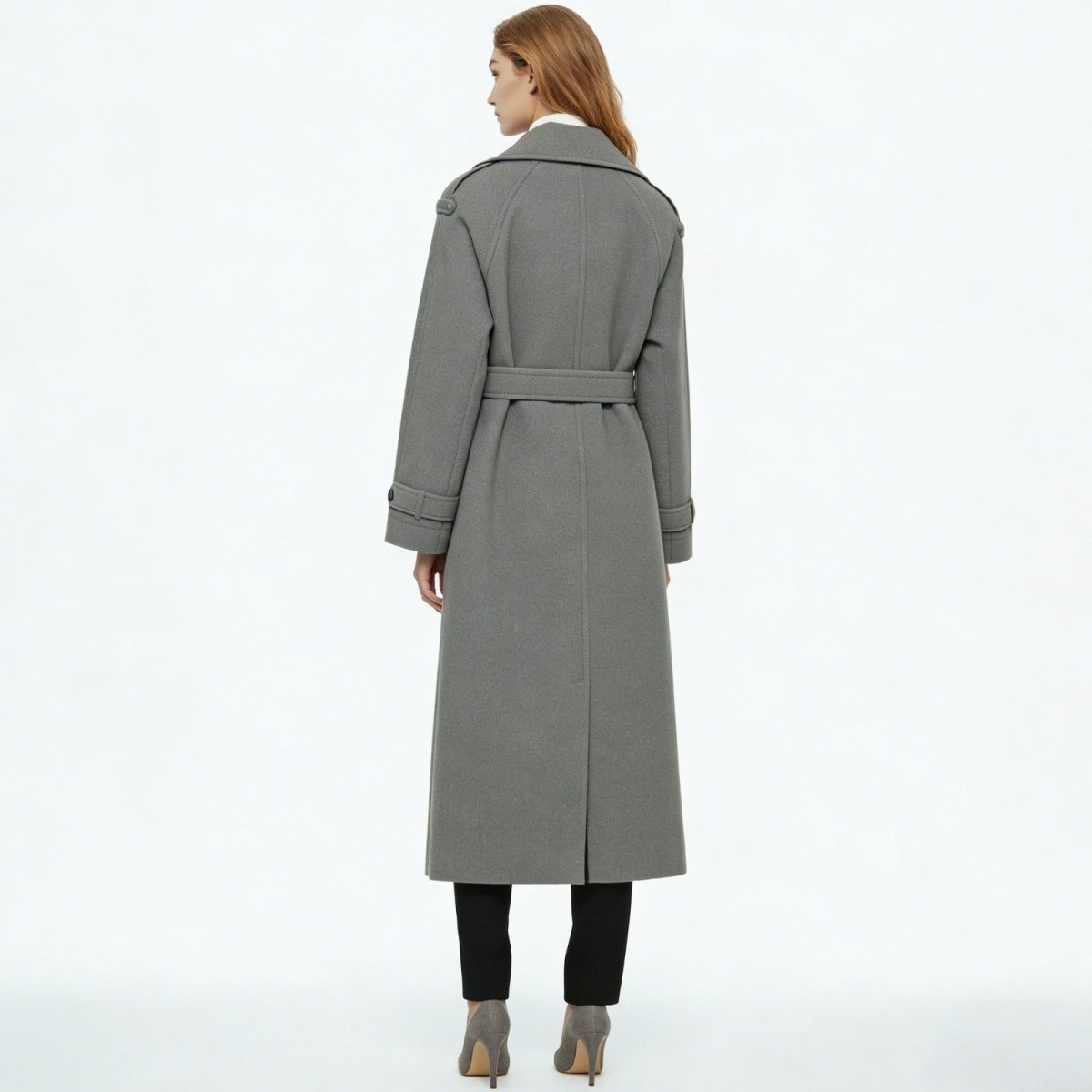 Trenchcoat Damen mit Gürtel und taillierter Passform | J&B - 5 - Jasminaboutique.com