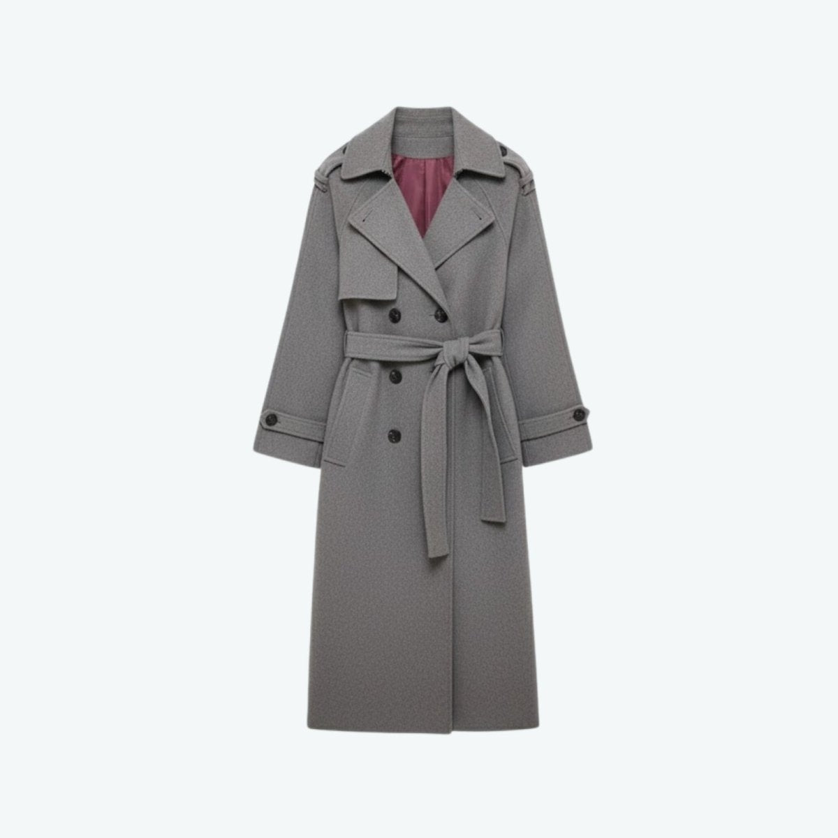 Trenchcoat Damen mit Gürtel und taillierter Passform | J&B - 6 - Jasminaboutique.com