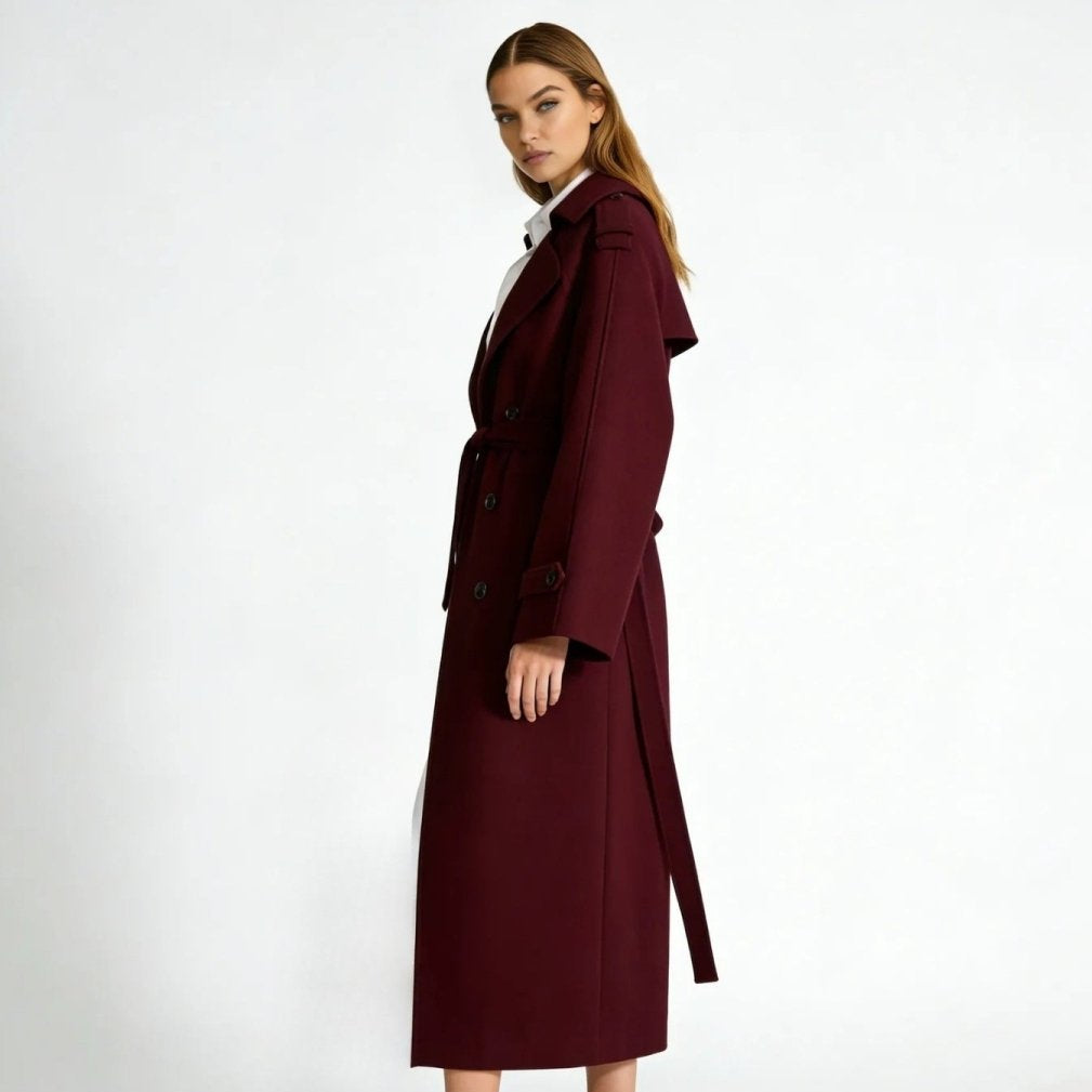 Trenchcoat Damen mit Gürtel und taillierter Passform | J&B - 8 - Jasminaboutique.com