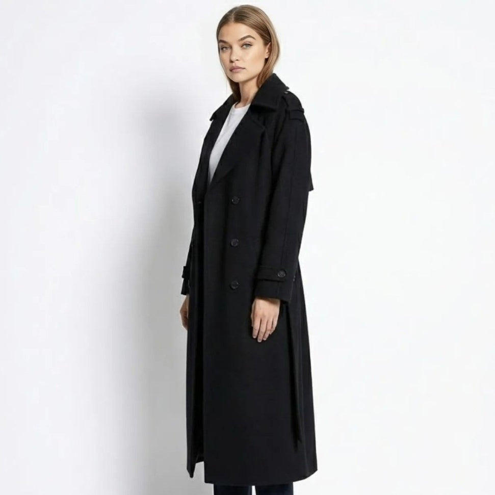 Trenchcoat Damen mit Gürtel und taillierter Passform | J&B - 12 - Jasminaboutique.com