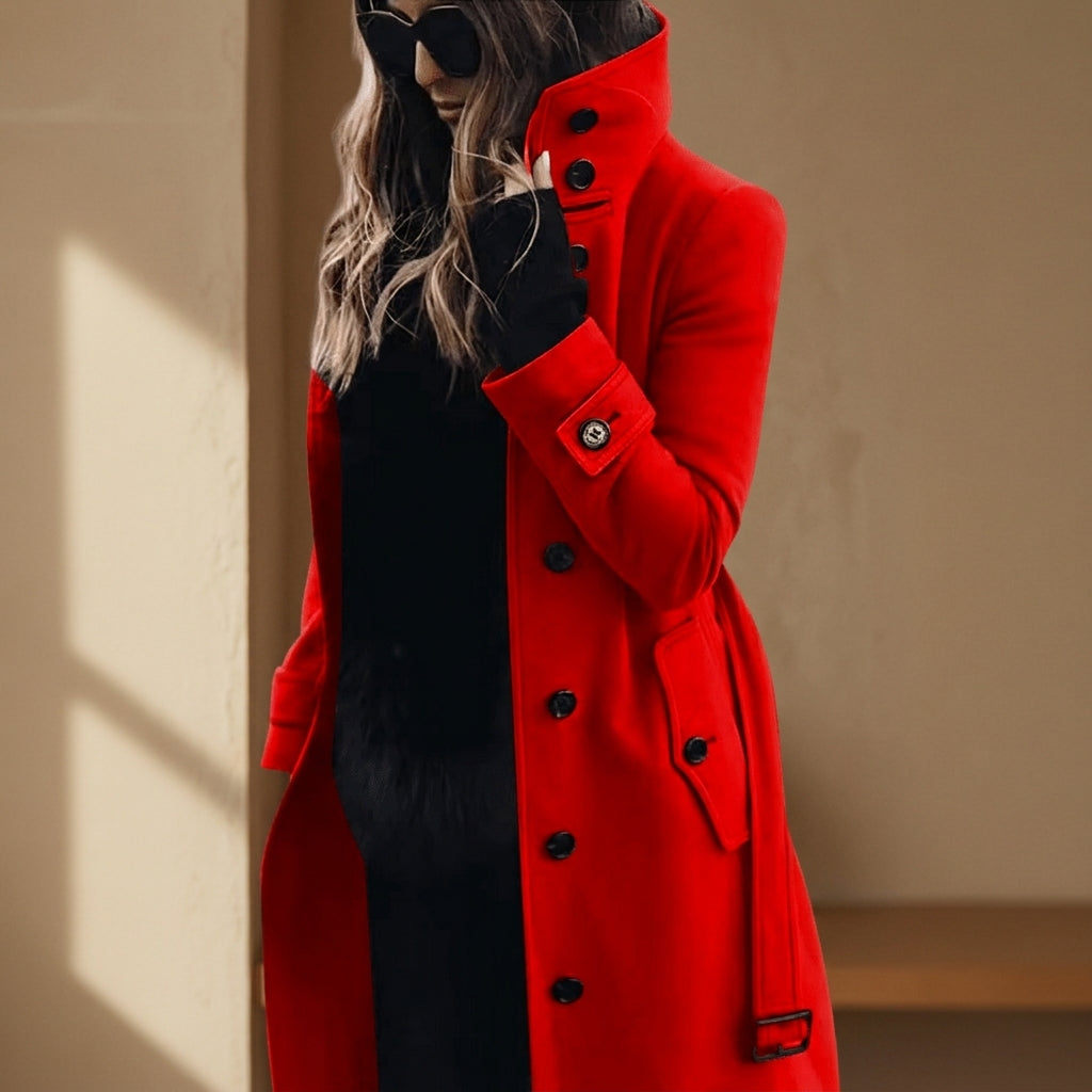 Trenchcoat Damen in taillierter Passform mit Zweireiher-Verschluss | J&B - 1 - Jasminaboutique.com