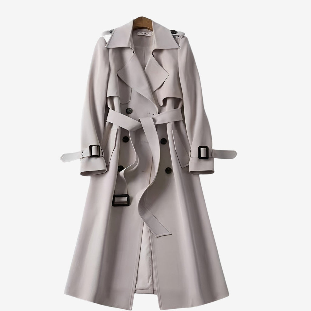 Trenchcoat Damen mit Gürtel und klassischem Schnitt | J&B - 3 - Jasminaboutique.com