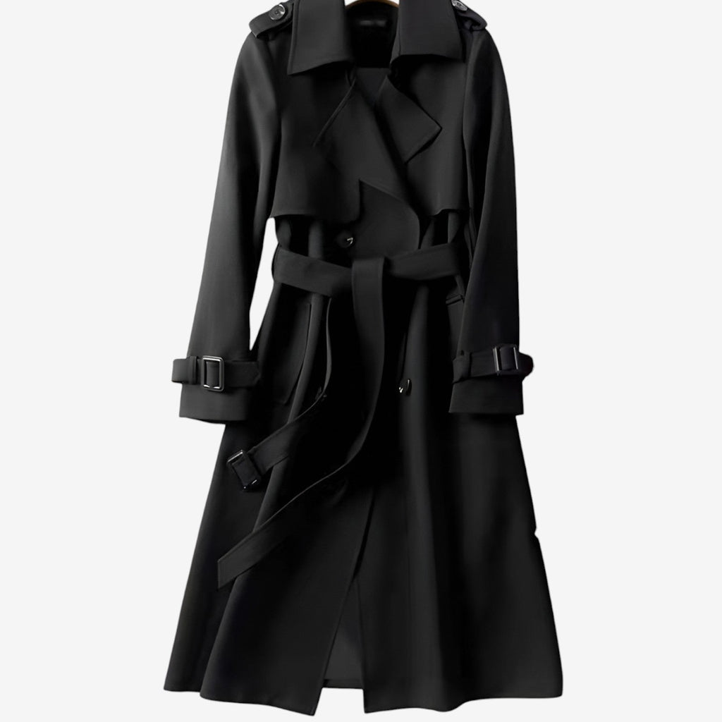 Trenchcoat Damen mit Gürtel und klassischem Schnitt | J&B - 4 - Jasminaboutique.com