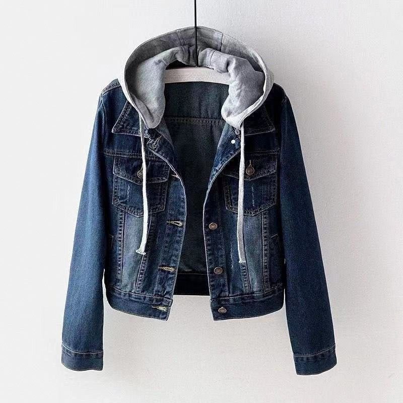Jeansjacke Damen mit Kapuze und lässigem Schnitt | J&B - 2 - Jasminaboutique.com