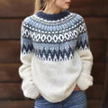 Kuscheliger Damenpullover mit Fair-Isle-Muster und lockerer Passform | J&B - 1 - Jasminaboutique.com