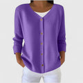 Damen Cardigan mit V-Ausschnitt und lockerer Passform | J&B - 1 - Jasminaboutique.com