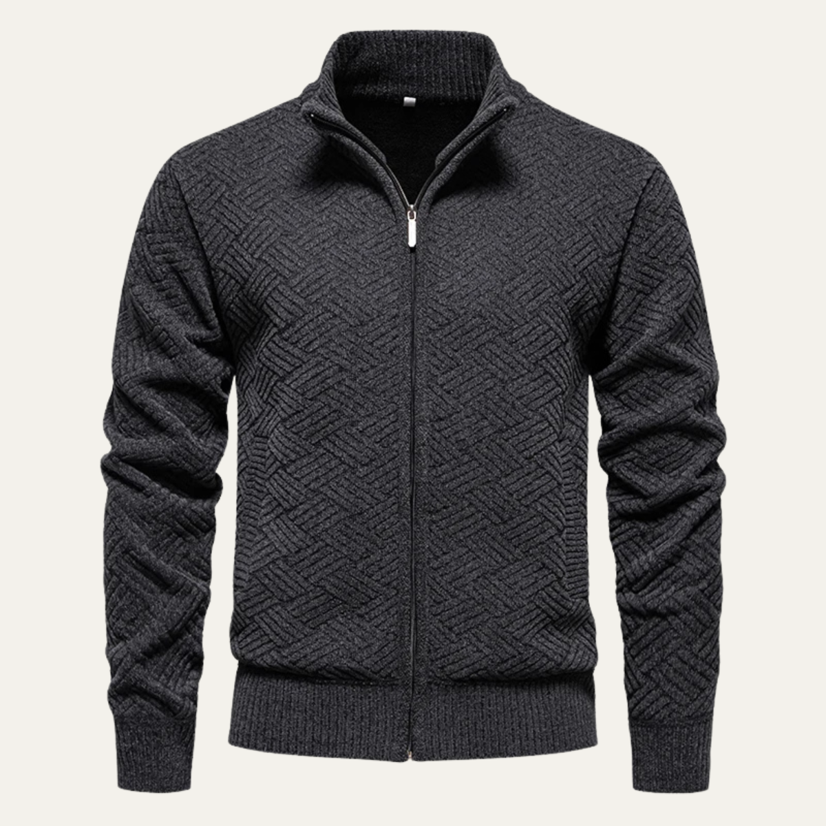 Herrenjacke mit Reißverschluss, strukturierter Passform und modernem Design | J&B - 2 - Jasminaboutique.com