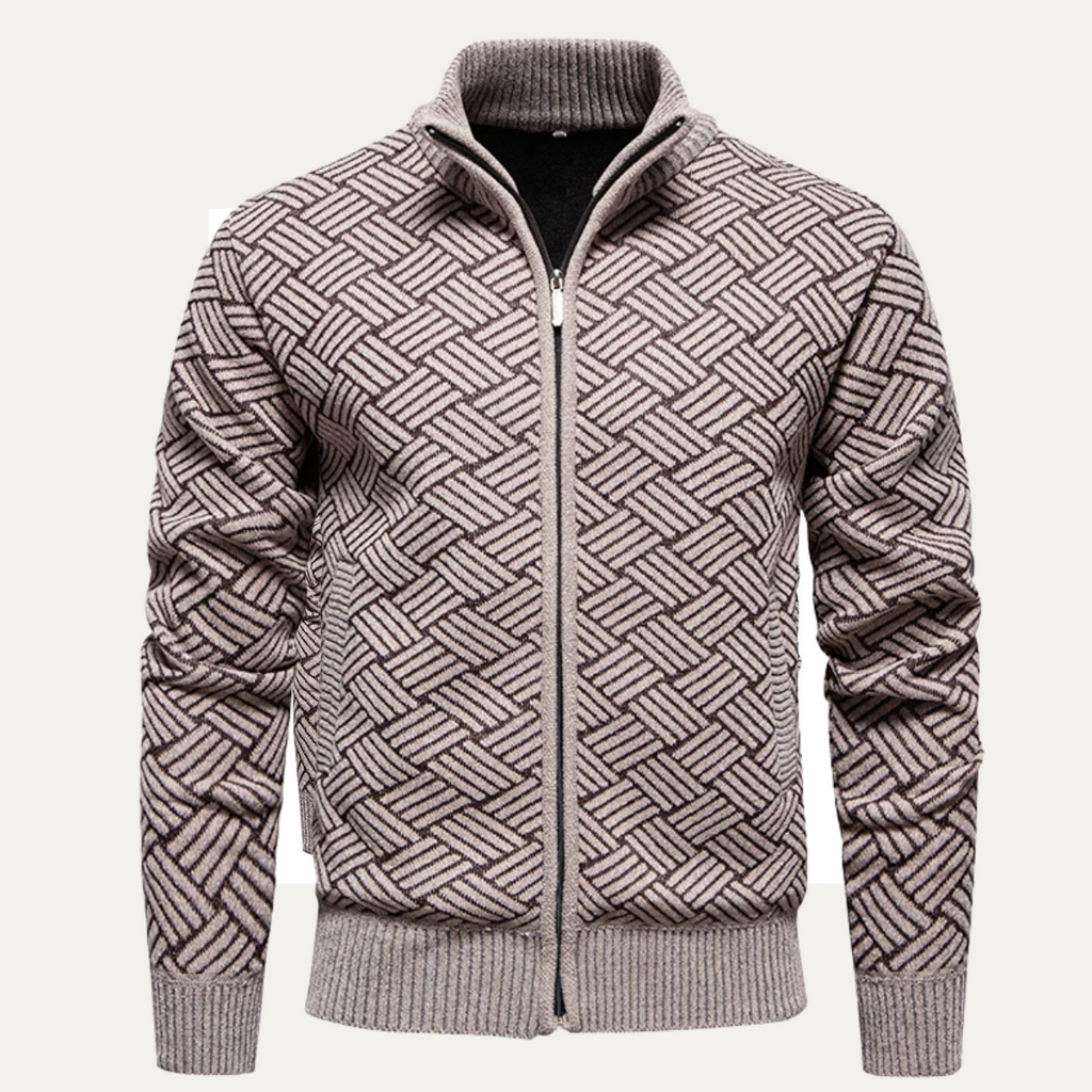 Herrenjacke mit Reißverschluss, strukturierter Passform und modernem Design | J&B - 3 - Jasminaboutique.com