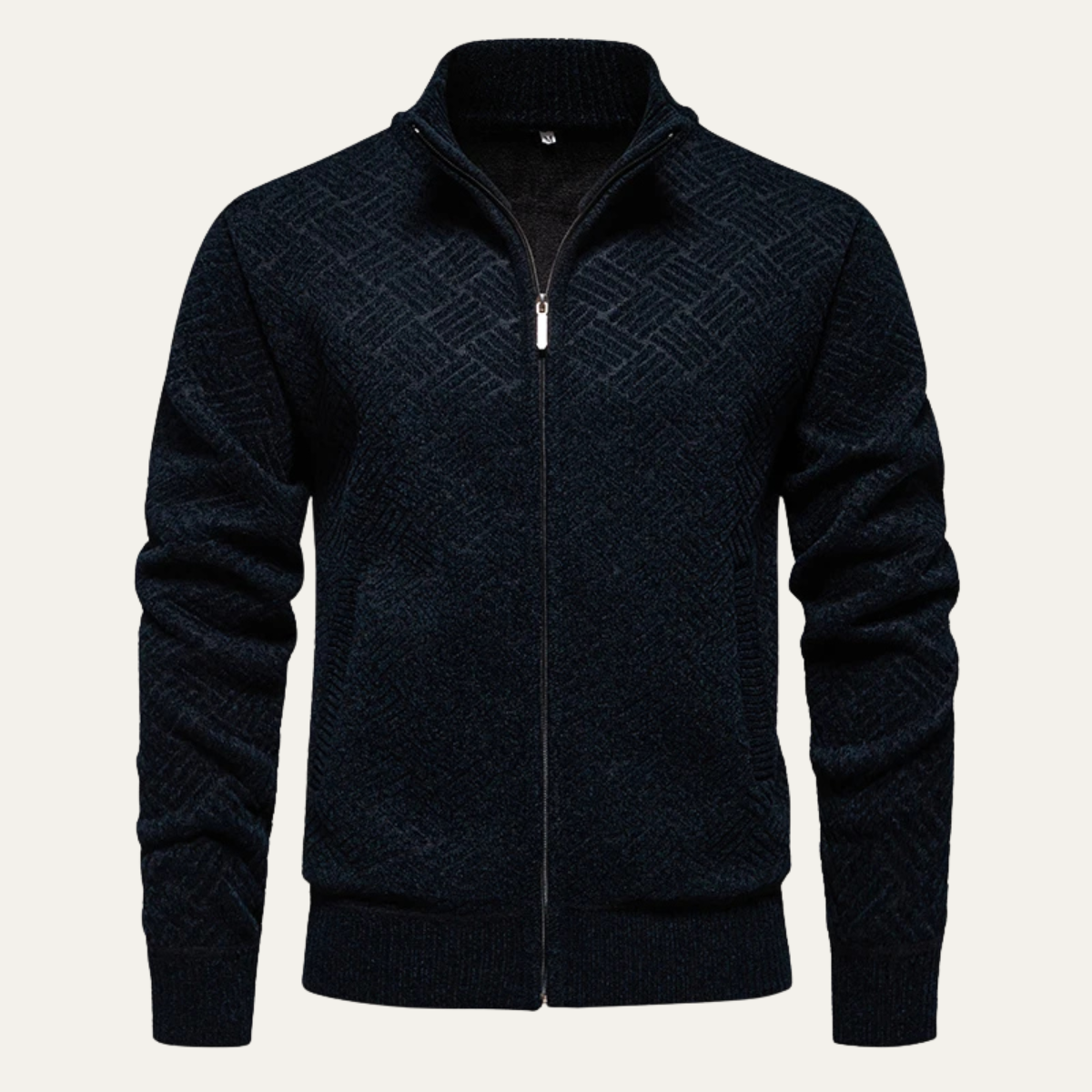 Herrenjacke mit Reißverschluss, strukturierter Passform und modernem Design | J&B - 4 - Jasminaboutique.com