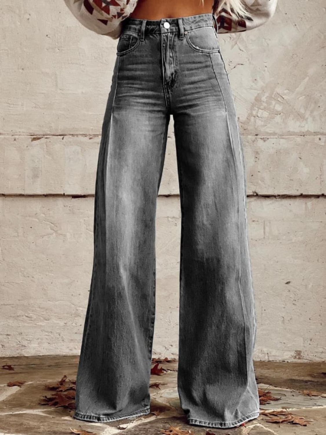 Weite Damenhose mit hohem Bund und lockerer Passform | J&B - 4 - Jasminaboutique.com
