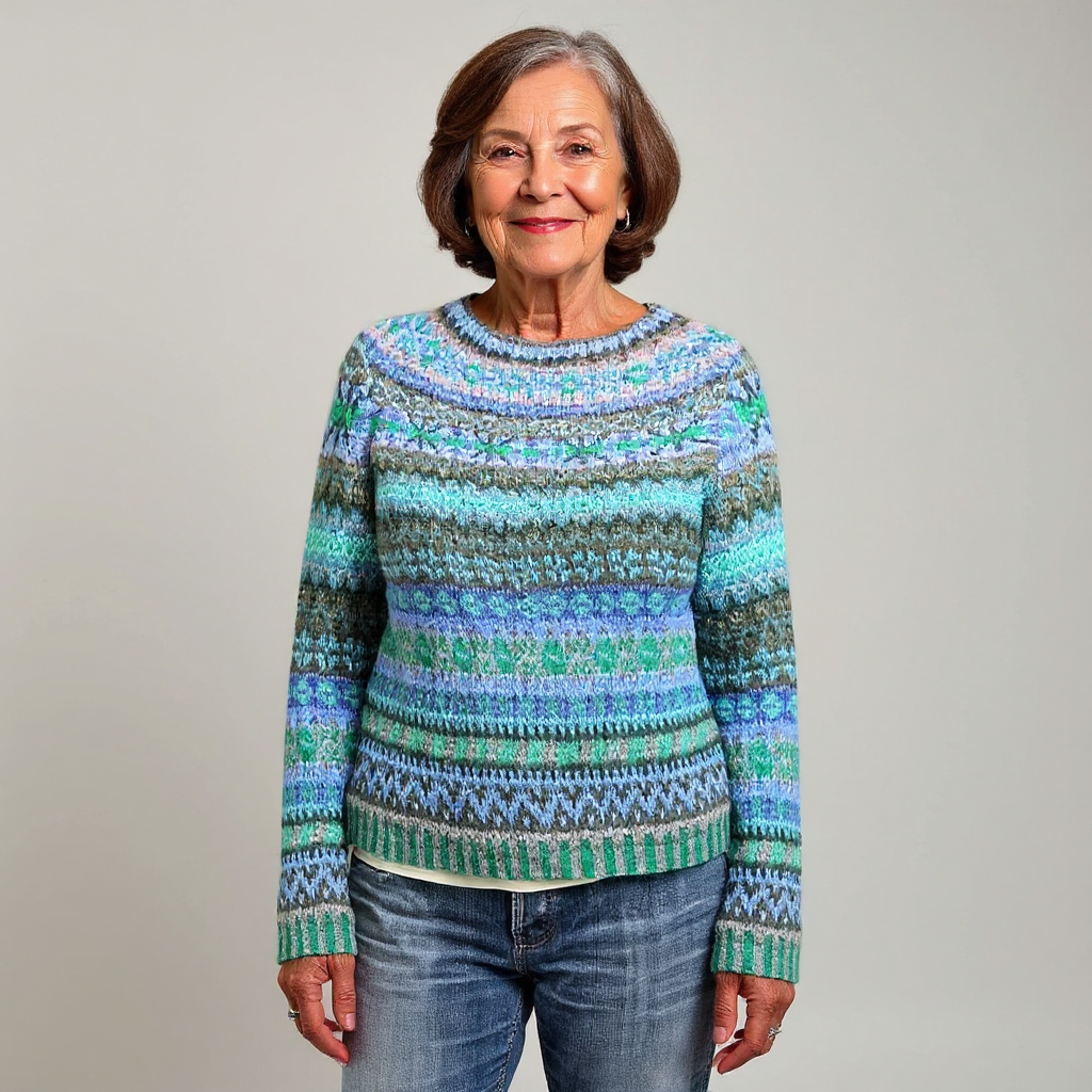 Handgefertigter isländischer Damenpullover mit einzigartigen Mustern und bequemer Passform - 1 - Jasminaboutique.com