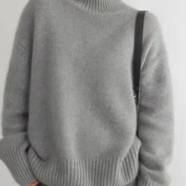 Oversize-Kaschmirpullover für Damen mit Rollkragen – Weich und warm - 9 - Jasminaboutique.com