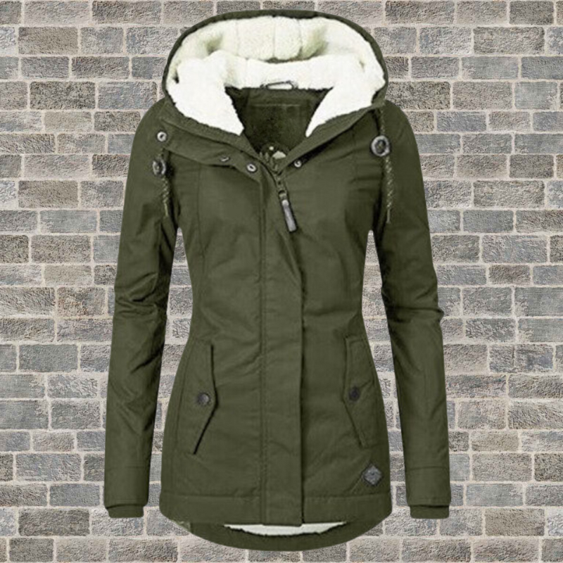 Damen-Winterjacke mit Kapuze und kuscheligem Futter - 6 - Jasminaboutique.com