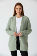 Damen-Strickjacke in weicher Passform mit Knopfleiste und eleganter Silhouette - 1 - Jasminaboutique.com