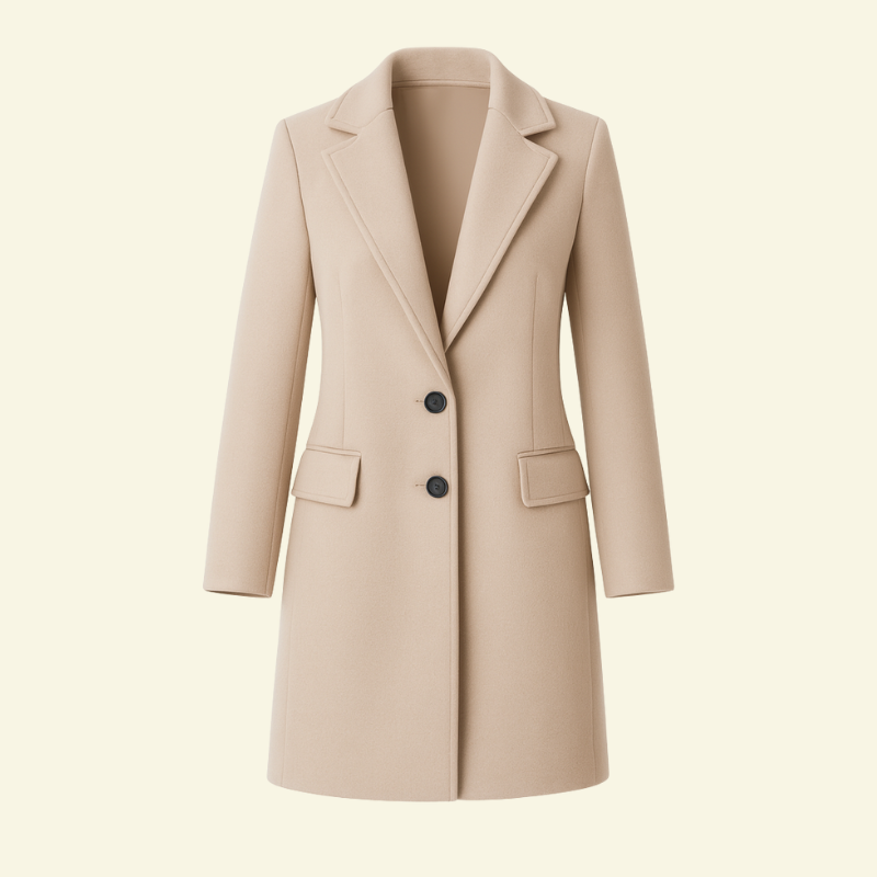 Damenmantel mit taillierter Silhouette und elegantem Kragen | J&B - 1 - Jasminaboutique.com
