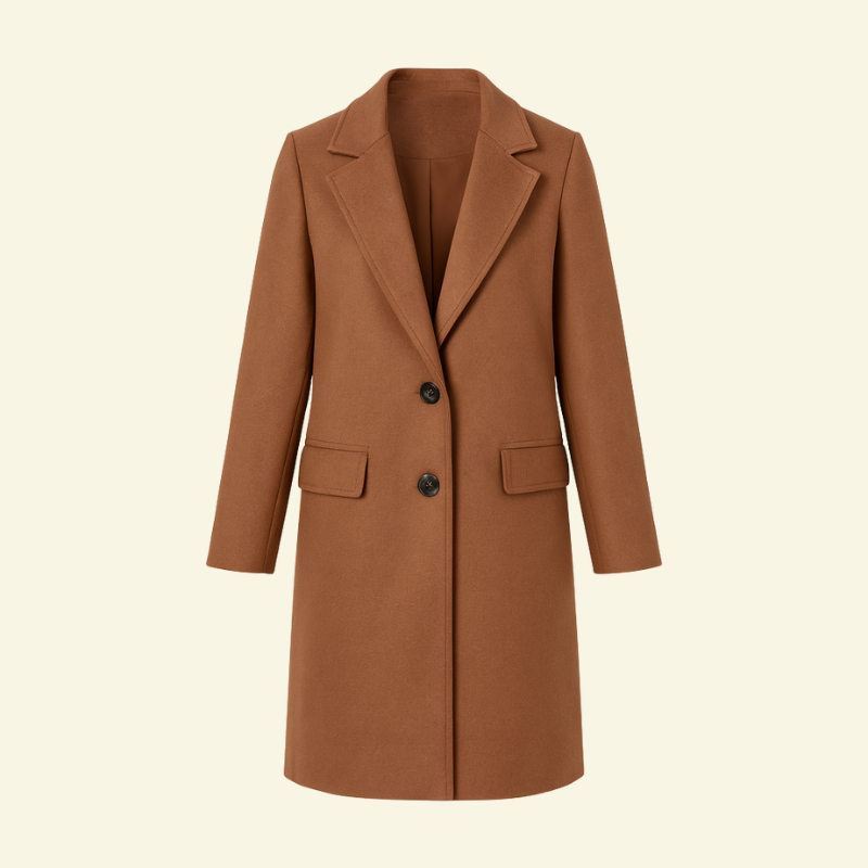 Damenmantel mit taillierter Silhouette und elegantem Kragen | J&B - 5 - Jasminaboutique.com