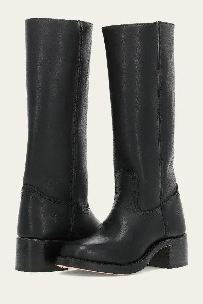 Wadenhohe Stiefel für Damen – Elegantes Modell mit geschlossener Spitze und Blockabsatz - 3 - Jasminaboutique.com
