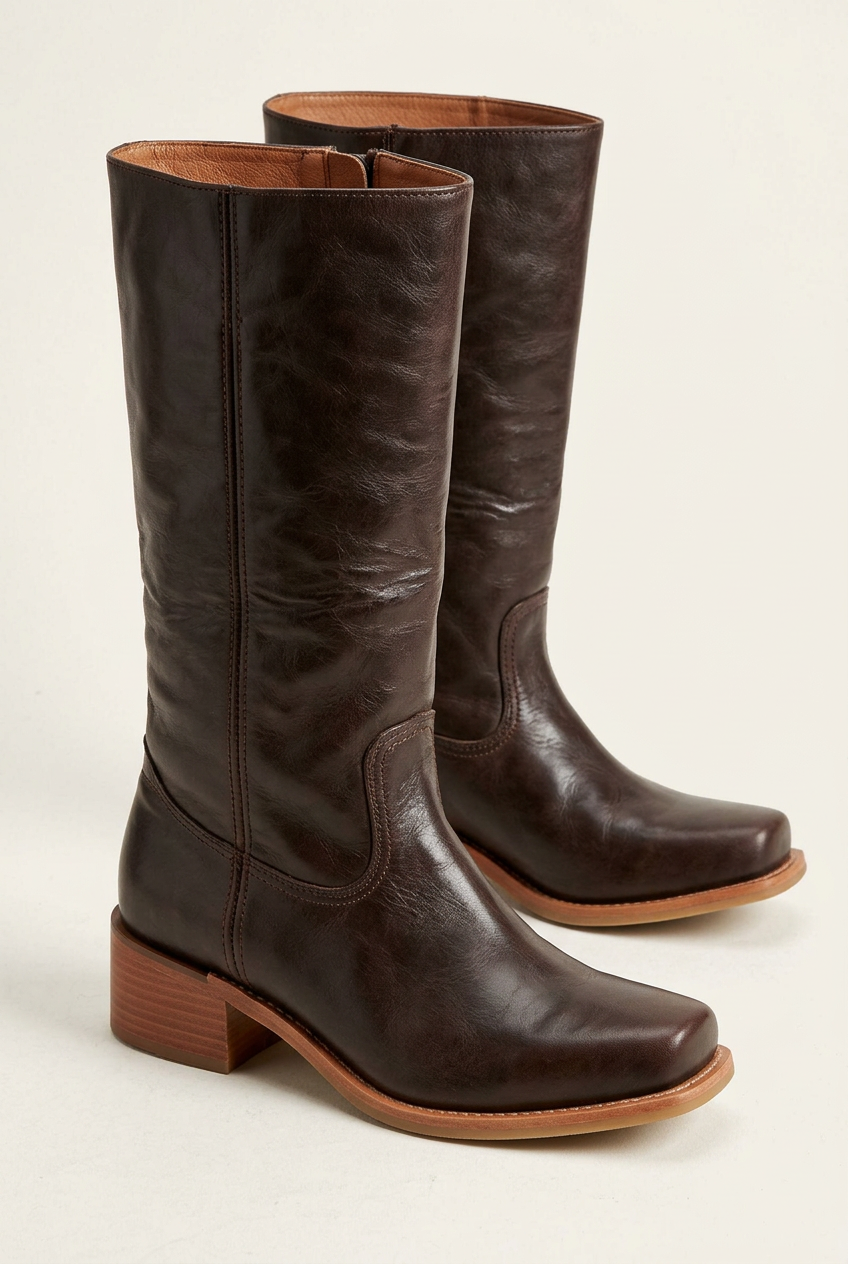 Wadenhohe Stiefel für Damen – Elegantes Modell mit geschlossener Spitze und Blockabsatz - 18 - Jasminaboutique.com