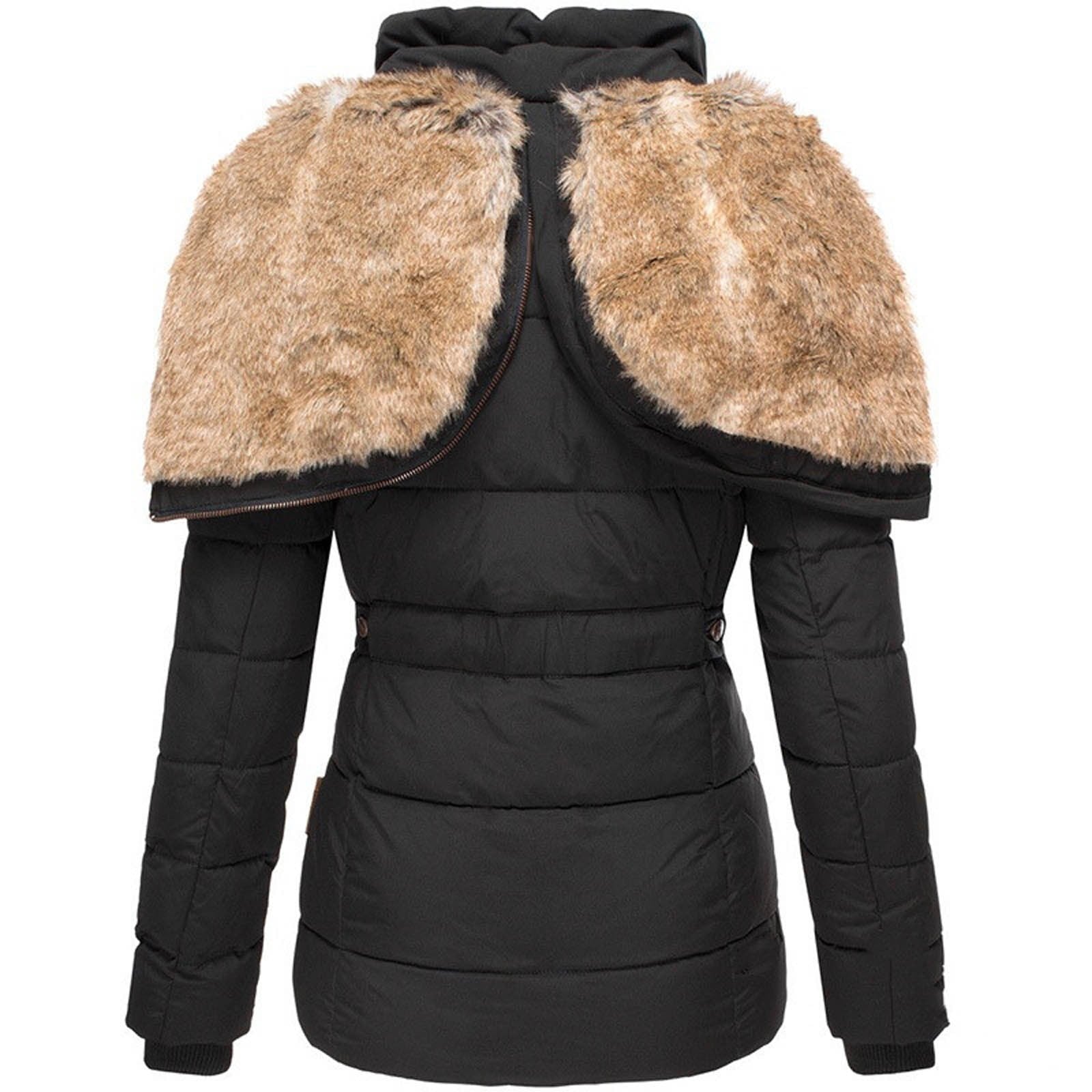 Damen-Winterjacke mit Kapuze – Stilvolles, figurbetontes Design - 8 - Jasminaboutique.com