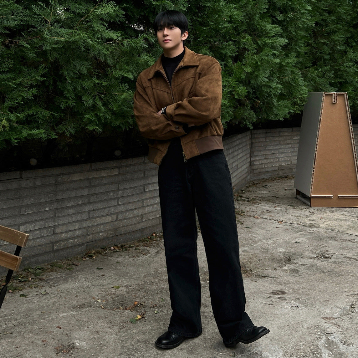 Bomberjacke für Herren im Retro-Stil mit lockerer Passform - 1 - Jasminaboutique.com