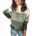 Damenpullover mit Rollkragen und Farbblöcken in lockerer Passform - 2 - Jasminaboutique.com