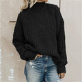 Damen-Rollkragenpullover mit Zopfmuster - 6 - Jasminaboutique.com