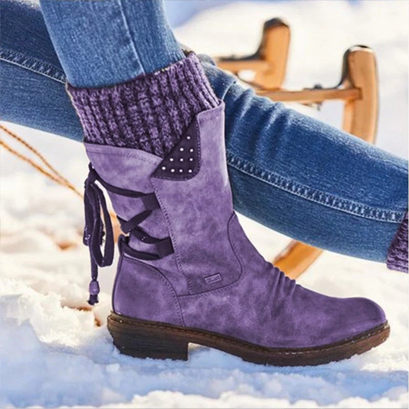 Stylische Damen-Stiefeletten mit Blumenmuster und Schnallen - 3 - Jasminaboutique.com