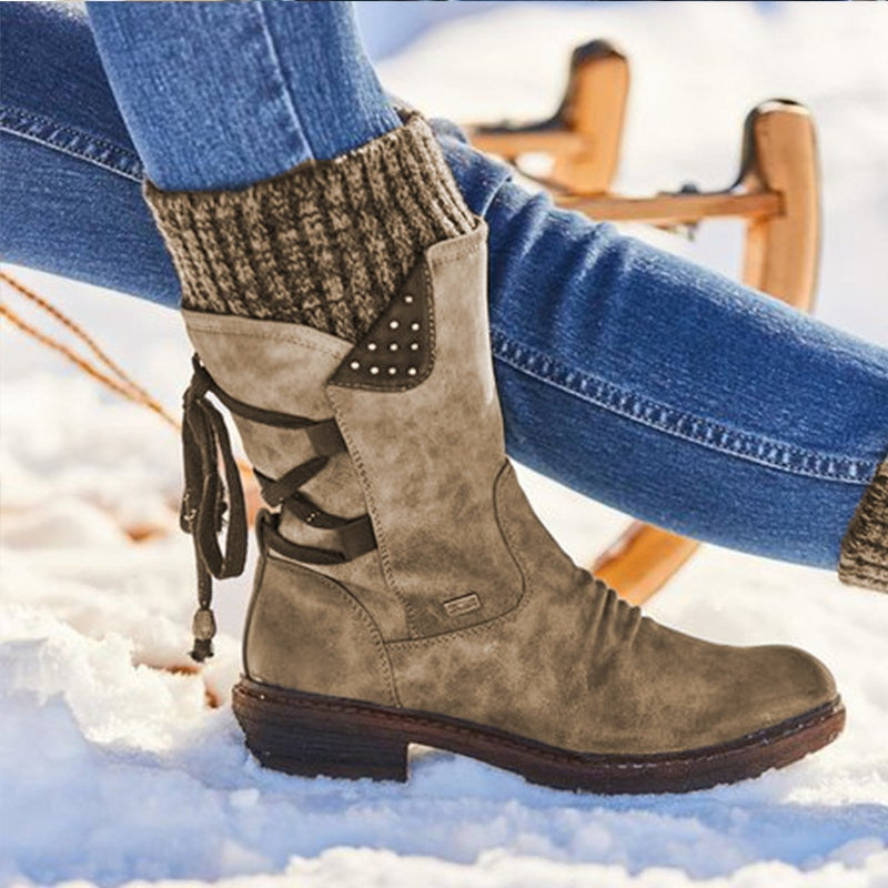 Stylische Damen-Stiefeletten mit Blumenmuster und Schnallen - 7 - Jasminaboutique.com