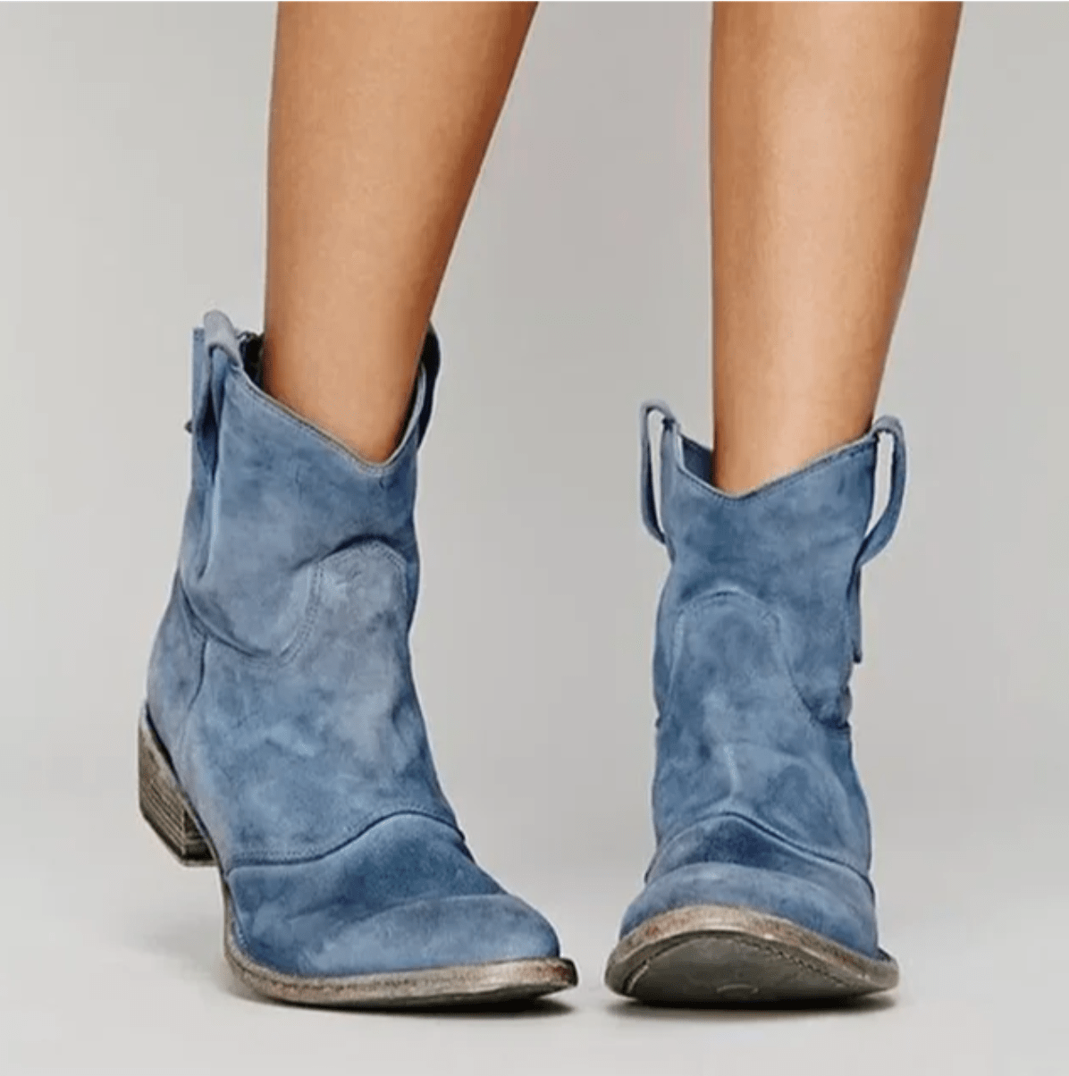 Western-Stiefeletten für Damen mit flachem Absatz – Vielseitiger Stil - 1 - Jasminaboutique.com