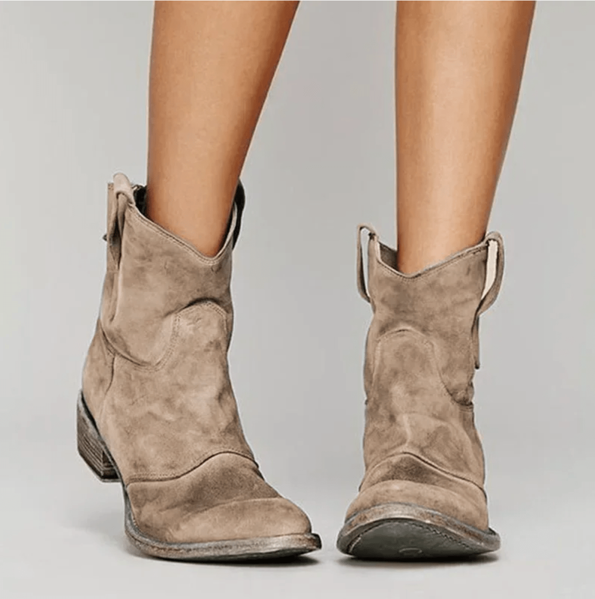Western-Stiefeletten für Damen mit flachem Absatz – Vielseitiger Stil - 2 - Jasminaboutique.com