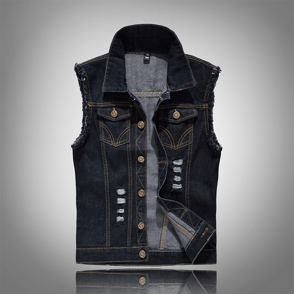 Jeansweste für Herren – ärmellos und im markanten Streetwear-Stil - 7 - Jasminaboutique.com