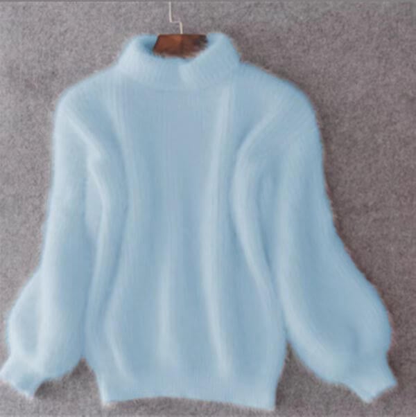 Oversize-Pullover für Damen mit Stehkragen und lockerer Passform - 1 - Jasminaboutique.com