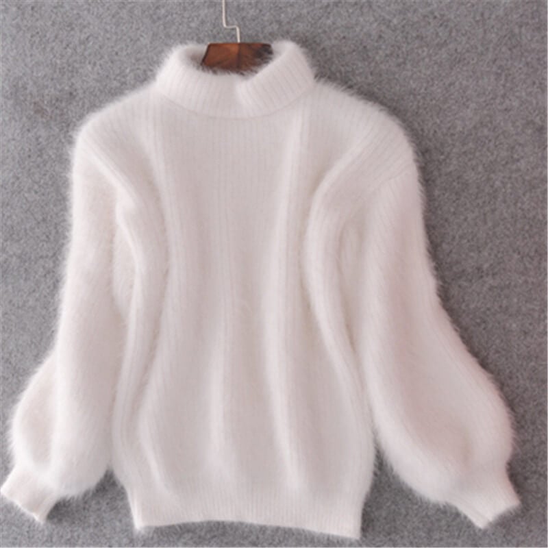 Oversize-Pullover für Damen mit Stehkragen und lockerer Passform - 2 - Jasminaboutique.com