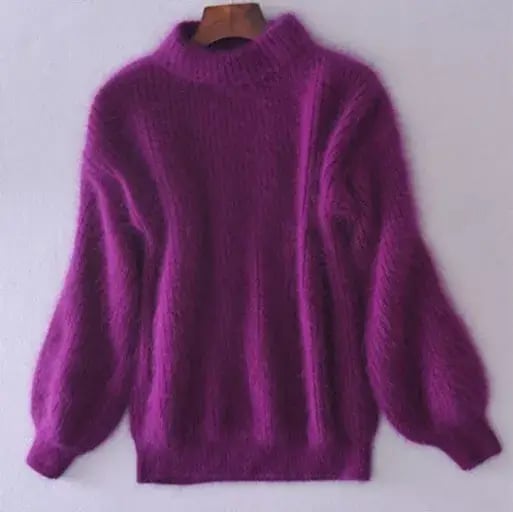 Oversize-Pullover für Damen mit Stehkragen und lockerer Passform - 5 - Jasminaboutique.com