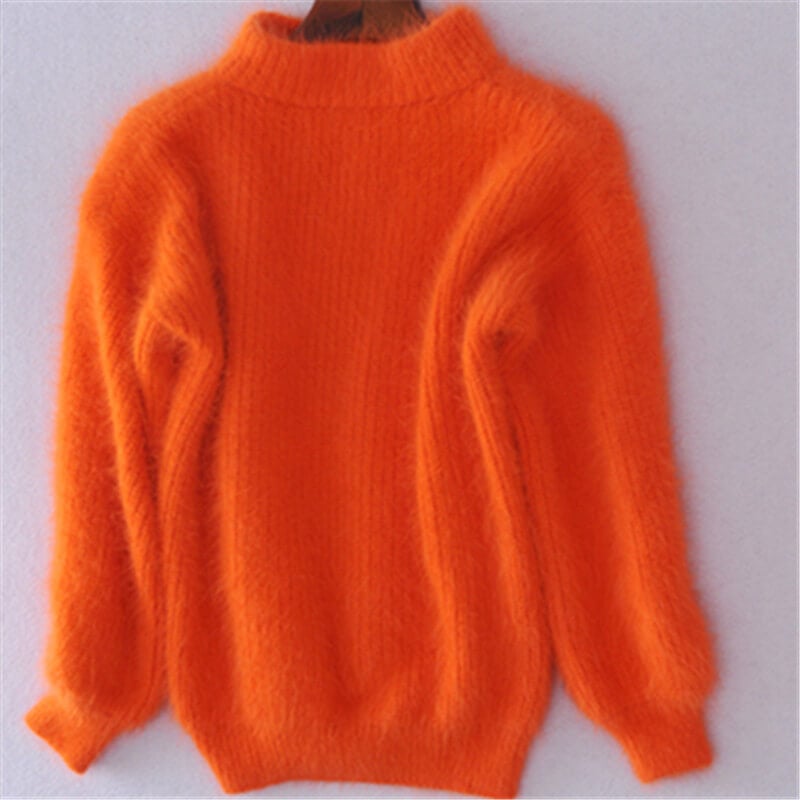 Oversize-Pullover für Damen mit Stehkragen und lockerer Passform - 6 - Jasminaboutique.com