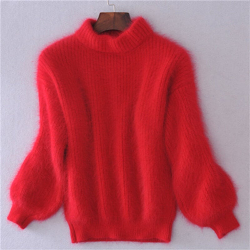 Oversize-Pullover für Damen mit Stehkragen und lockerer Passform - 8 - Jasminaboutique.com