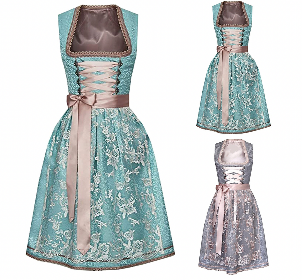 Dirndl Damen mit Spitzenverzierungen und eleganter Schleife | J&B - 3 - Jasminaboutique.com