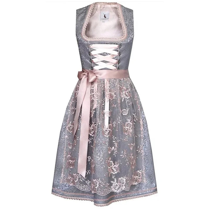 Dirndl Damen mit Spitzenverzierungen und Taillengürtel | J&B - 2 - Jasminaboutique.com