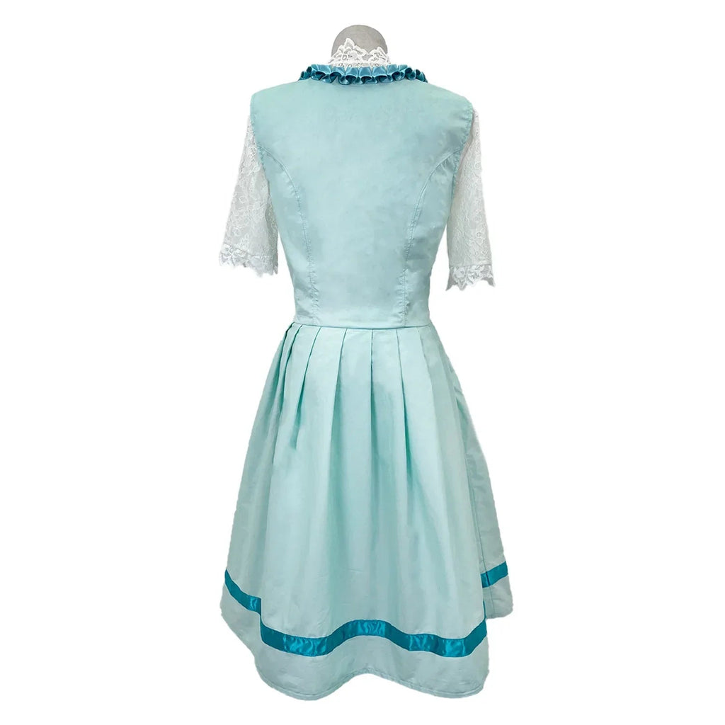Oktoberfest-Kleid Damen mit Spitzenärmeln und Taillengürtel | J&B - 4 - Jasminaboutique.com