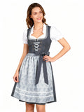Dirndl Damen – Eleganter Schnitt mit Blumenmuster und Herzausschnitt | J&B - 1 - Jasminaboutique.com