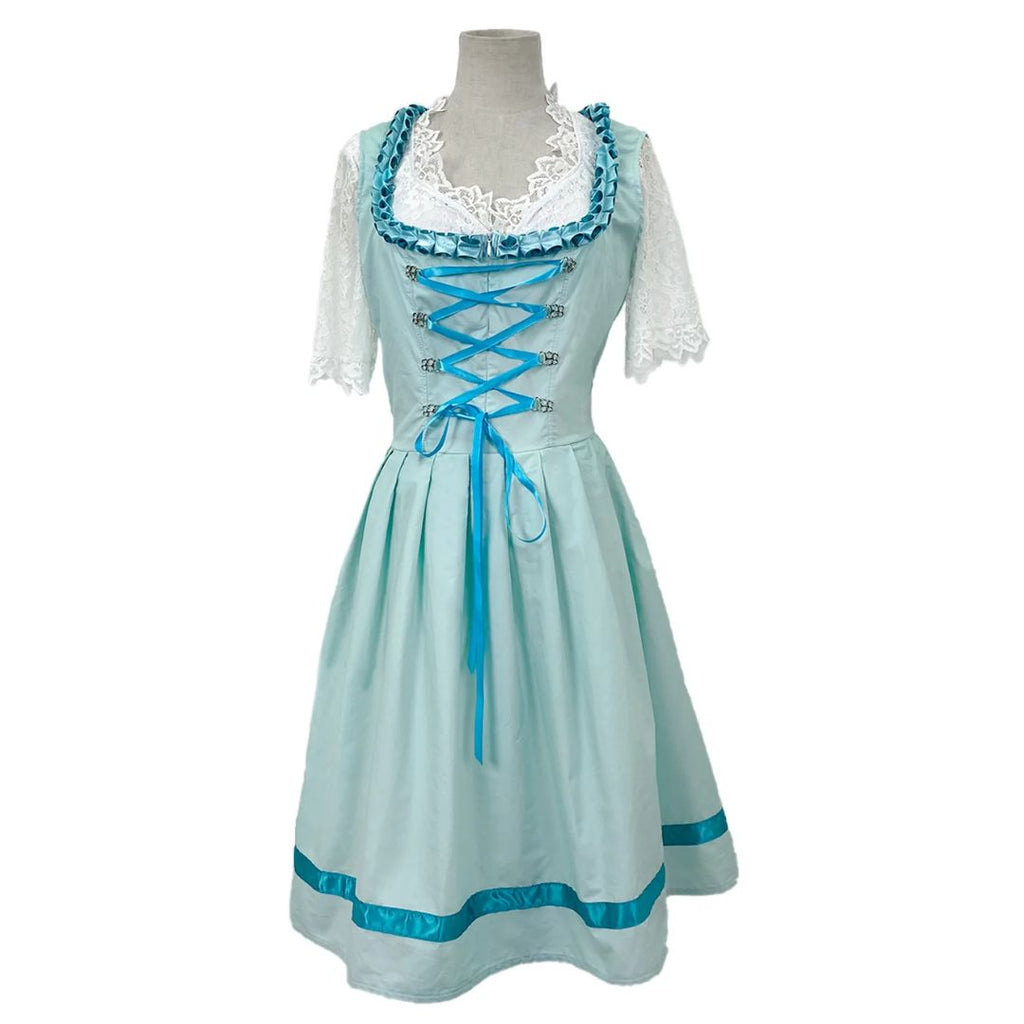 Dirndl Damen mit Spitzenärmeln und floralem Design | J&B - 3 - Jasminaboutique.com
