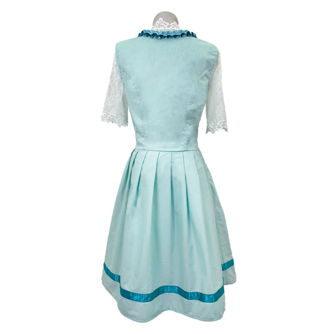 Dirndl Damen mit Spitzenärmeln und floralem Design | J&B - 5 - Jasminaboutique.com