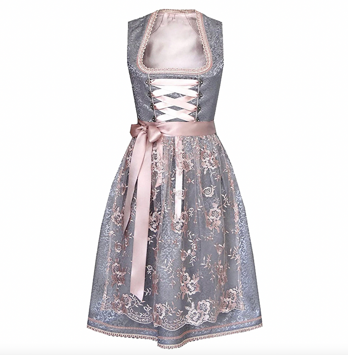 Dirndl Damen im klassischen Schnitt mit Herzausschnitt und eleganter Stickerei | J&B - 7 - Jasminaboutique.com